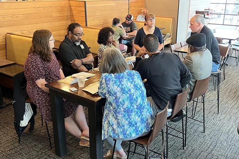 Step 1: Vision Pastors learn about Crossroads at an informational meeting at Panera Bread